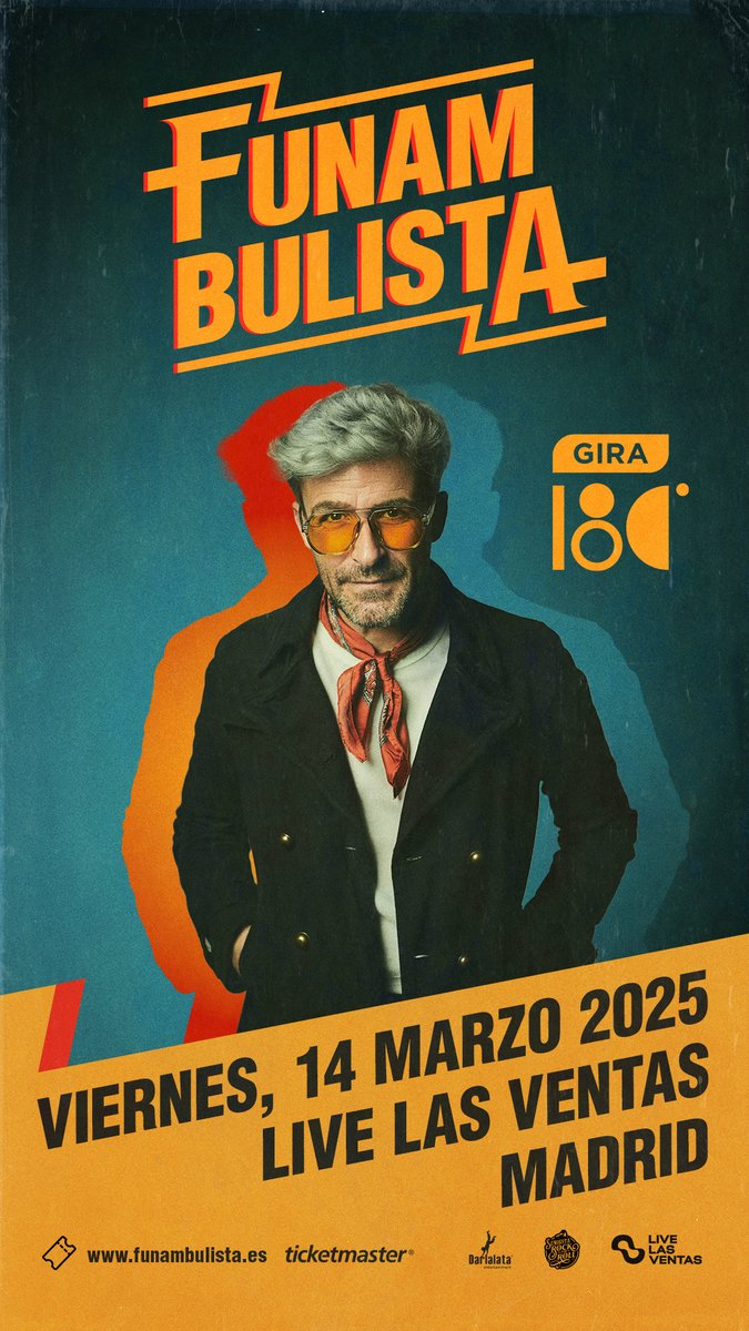 Funambulista (@esfunambulista) on Twitter photo Por fin os puedo anunciar el primer concierto de la gira 180º!!!
El 14 de marzo de 2025 estaremos en <a href="/livelasventas/">livelasventas</a> de Madrid. Una noche muy especial en la que se podrán escuchar por primera vez las nuevas canciones en un show totalmente renovado.
Link venta de entradas en bio. Por fin os puedo anunciar el primer concierto de la gira 180º!!!
El 14 de marzo de 2025 estaremos en <a href="/livelasventas/">livelasventas</a> de Madrid. Una noche muy especial en la que se podrán escuchar por primera vez las nuevas canciones en un show totalmente renovado.
Link venta de entradas en bio.