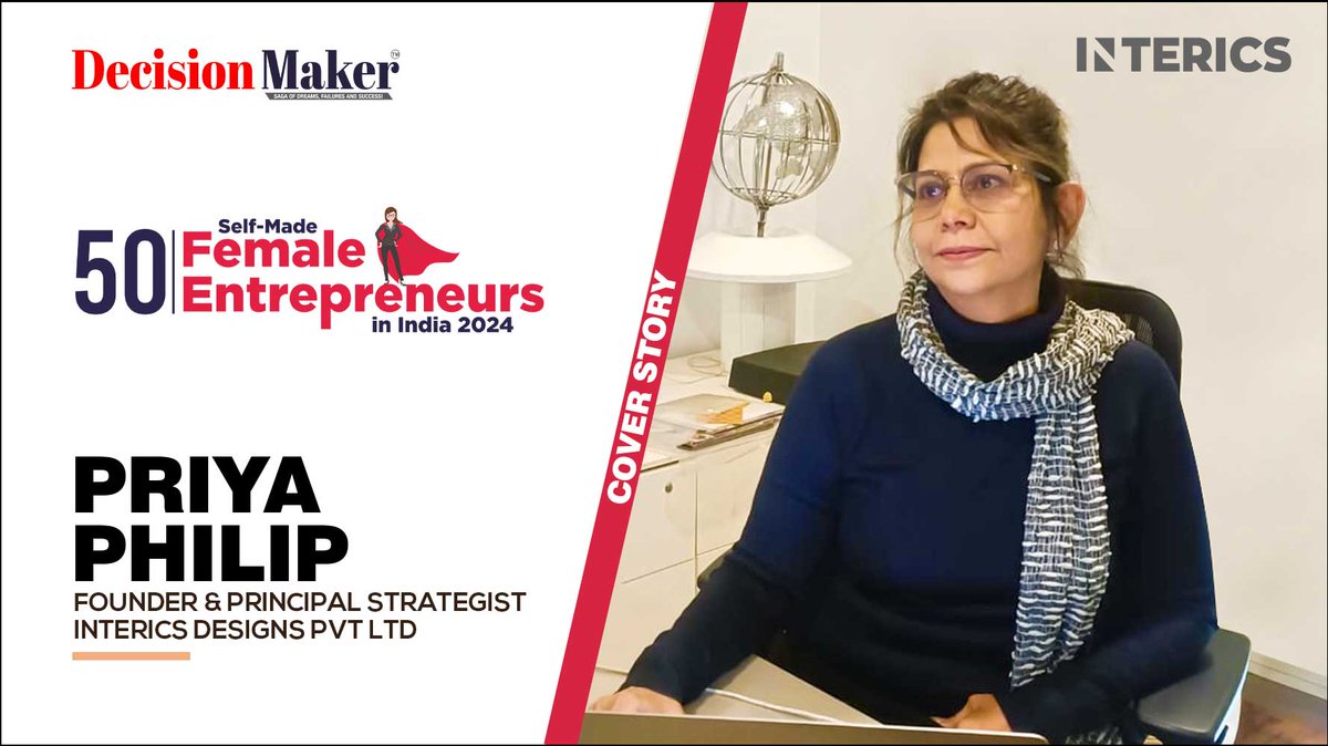 Priya Philip, inspiration for all the businesswomen.

Read full article here: decisionmaker.in/priya-philip-i…

#businesswomen #successjourney #entrepreneurship #decisionmaker #risktaker #mentor #womeninterview #inspiration
