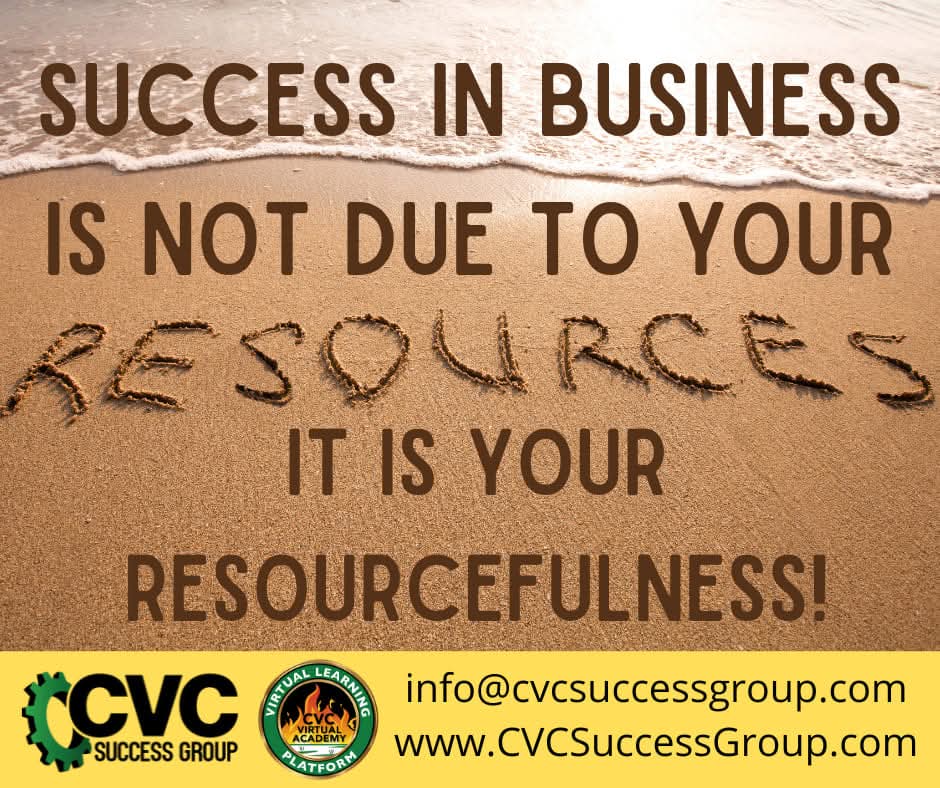If one looks at the success stories of the world today, many did not have the resorces to make it happen. What got them there was there resourcefulness. They had the drive and determination to make it happen! What is your excuse? #Resources #resourcefulness