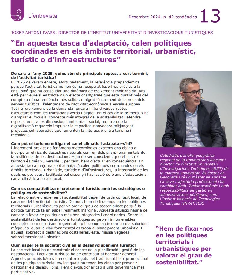 Disponible el #TendenciesLABIIT del Departament de consultoria <a href="/Eurecat_news/">Eurecat</a>  i el Patronat de Turisme de la <a href="/Dipta_cat/">Diputació de Tarragona</a> .

En aquest darrer número de 2024 hem conversat amb <a href="/JosepIvars/">Josep Ivars</a> i hem reflexionat sobre #turismeregeneratiu, #dti, entre altres.

👇 storage.cdn.eurecat.org/PDF/LABIIT/Ten…