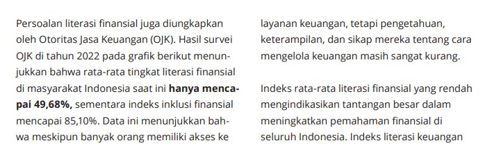 prkdlx's tweet image. Pantes aja di Indo masih byk org yg main judol meski udah jelas banget merugikan. Ternyata krn tingkat literasi finansial masyarakatnya masih &amp;lt; 50%. Bahkan skor literasi finansial Indo masih terpaut jauh dari Malaysia &amp;amp; Thailand.

Based on this, Indonesia Emas 2045 mungkin ga?
