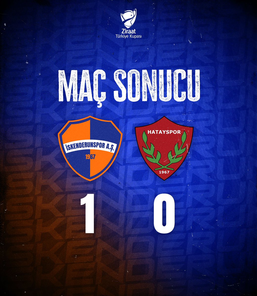 Maç Sonucu 

İskenderunspor’umuz: 1
Hatayspor: 0 

GRUPLARDAYIZ 💪