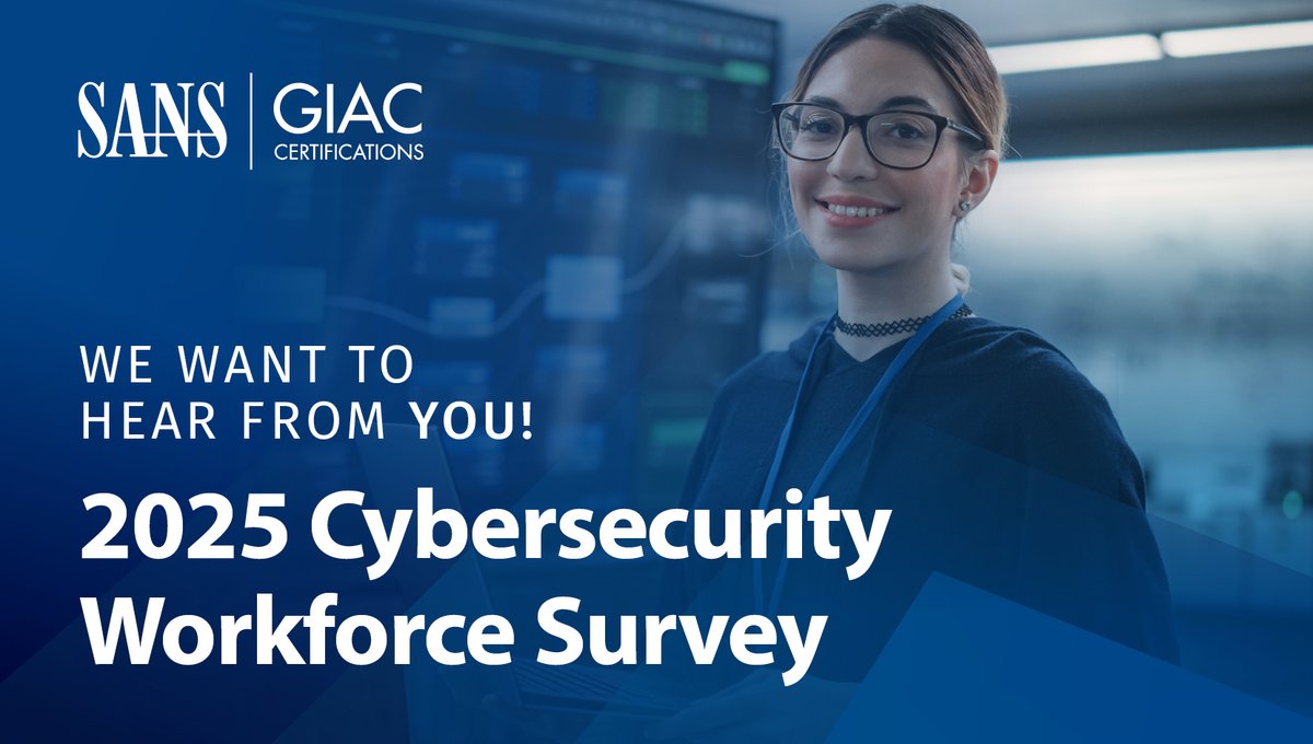 SANSInstitute's tweet image. Are you a #HR or #CybersecurityManager? Time is running out to take the 2025 SANS Cyber Workforce Study Survey. Your input will help inform the SANS 2025 Cybersecurity Workforce Report.

✍️ Complete the survey by December 31 here: sans.org/u/1z1p

#HumanResources