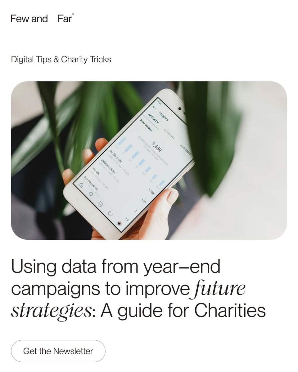 Year-end campaigns can make or break fundraising goals. Beyond the donations, these campaigns are goldmines of valuable data that can transform your future digital strategies. Our latest guide dives into how to harness data to create even more impact

fewandfar.co.uk/charity-hub/us…