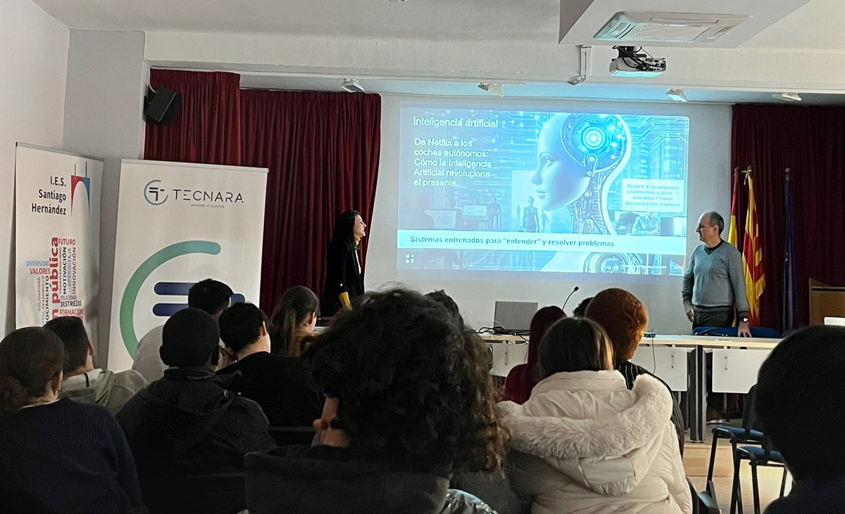 📢 ¡UST se une a "TecnoLab: explora y transforma" de <a href="/tecnara/">TECNARA - Clúster TIC de Aragón</a>!

Nuestros expertos, <a href="/RNoeMartinez/">Raquel Noé Martínez</a> e Ignacio Marrero, guiaron a estudiantes en el diseño de un chat GPT, fomentando habilidades como creatividad y resolución de problemas.

🧠¡Orgullosos de impulsar el talento joven!