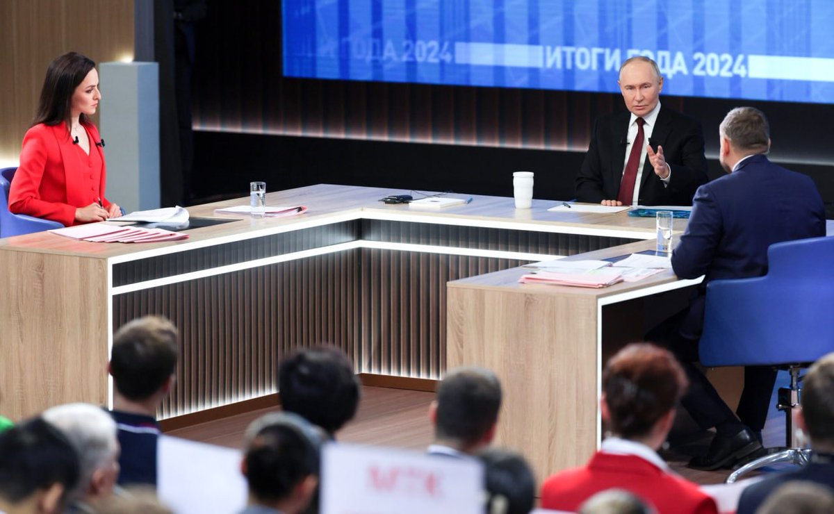 mfa_russia's tweet photo. #PutinPresser

💬 President #Putin: We maintain relations with all the groups that control the situation [in Syria] &amp; with all the countries in the region.

The overwhelming majority have expressed interest that our military bases remain in Syria.

#Outcomes2024 https://t.co/UWy9M55lCG
