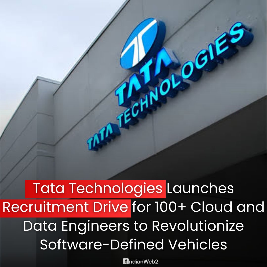 indianweb2's tweet image. Tata Technologies @TataTech_News is launching a #recruitment drive to onboard over 100 skilled Cloud &amp;amp; Data Engineers that will play a pivotal role in driving innovation for the next generation of Software-Defined Vehicles (#SDVs). Read 🔗 indianweb2.com/2024/12/tata-t…

#cloudengineers