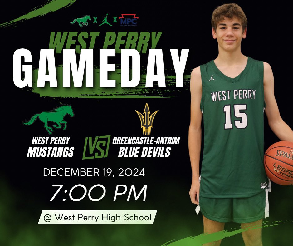 GAMEDAY.

🕖 7:00 p.m.
📍 Elliottsburg, PA
🆚 Greencastle-Antrim (2-3, MPC Colonial)
💻 HudlTV

<a href="/wpboysbball/">West Perry Basketball</a>