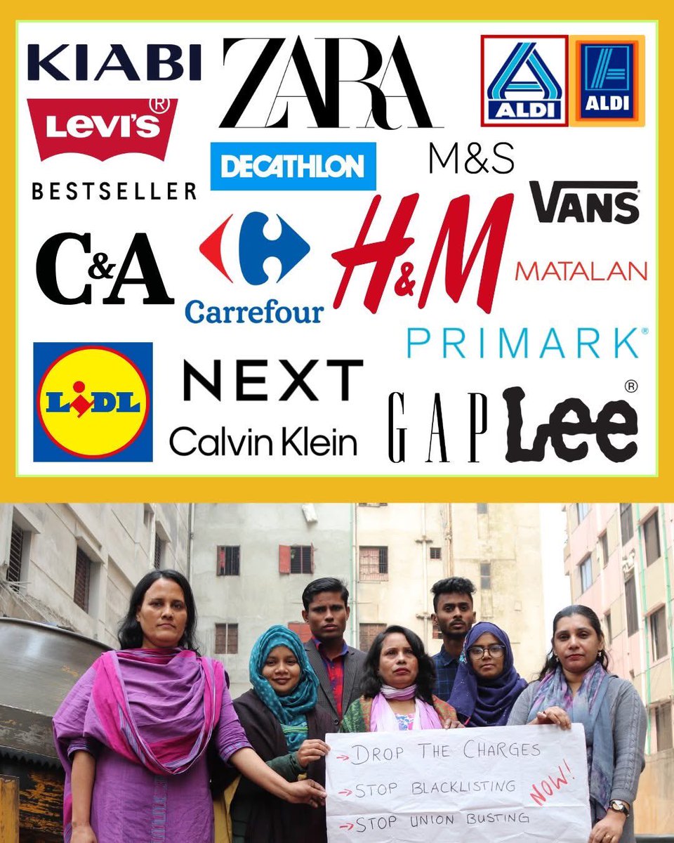 📢 6 des 36 plaintes déposées par les fournisseurs bangladais suite aux manifestations de l'automne dernier ont été abandonnées depuis le début de notre campagne! ⚡️Les interpellations portent leurs fruits ! ⚡️On ne lâche rien !

<a href="/ZARA/">ZARA</a> <a href="/hm/">H&M</a> <a href="/Primark/">Primark</a> etc. 
#WagesNotJail