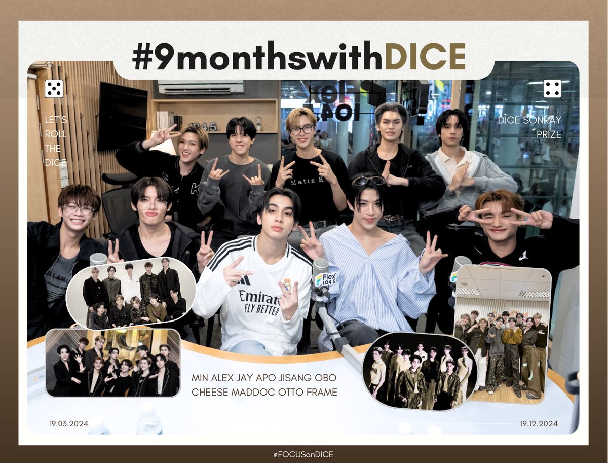 FOCUSonDICE's tweet photo. 🤍🎲 #9monthswithDICE 

เข้าสู่เดือนที่ 9 ของ DICE ที่มี PRIZE เป็นแรงสนับสนุนอยู่เสมอ! 😍

DICE ยังคงพัฒนาและเติบโตอย่างน่าทึ่ง ทั้ง 10 คนเต็มไปด้วยความสามารถและความมุ่งมั่น 🥰ขอให้ DICE ก้าวไปข้างหน้าอย่างมั่นใจ และสร้างผลงานที่ดี ๆ ต่อไปค่ะ 🤲🏻

#DICE_SONRAY https://t.co/T0yefQ8lSj