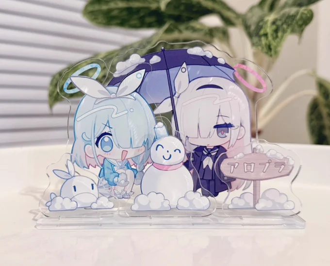 アロプラちゃんアクリルジオラマのサンプルお写真!冬コミ新刊セットについてきます立体的な作りになっててめちゃ可愛い 