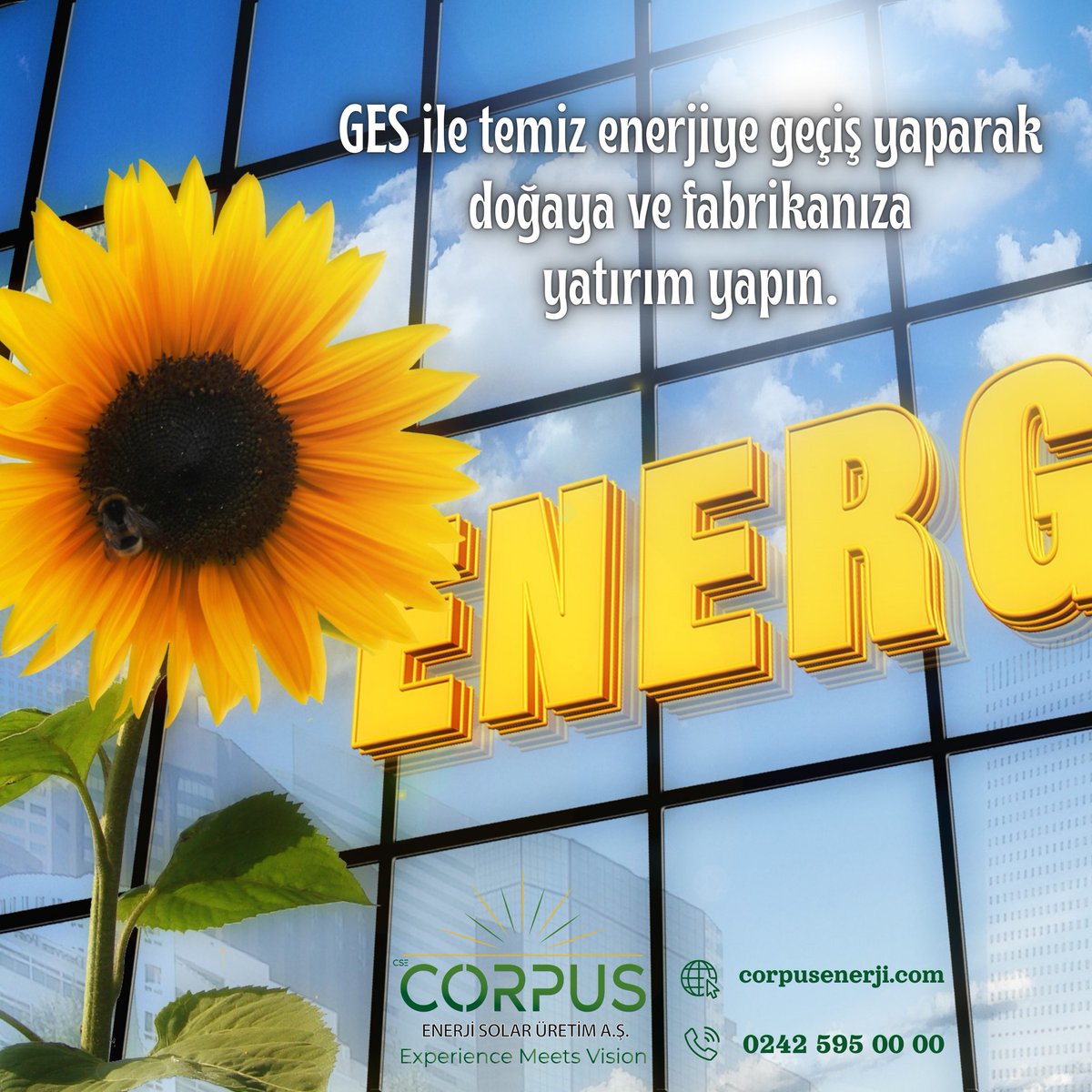 CorpusTurkey's tweet photo. Kuracağımız GES projesiyle temiz enerjiye geçiş yaparak doğaya ve fabrikanıza yatırım yapın.
.
güneş topla bizim için...
🌄CORPUS ENERJİ
Solar Üretim A.Ş.
A.O.S.B. 3. Kısım 36. Cad. No:4, Döşemealtı / ANTALYA
☎️+90 (242) 595 00 00
📧info@corpusenerji.com
🌐https://t.co/m37m7Cc93v https://t.co/h8grviPC9E