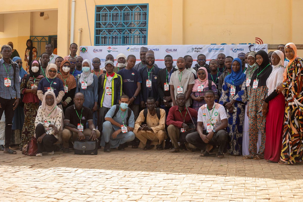 Some of the participants from the just concluded #PyConNE24, the pics was taken after the different training sessions that took place in the 2nd day of the conference.