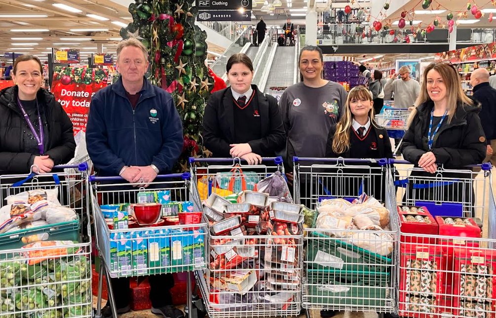 Thanks to a generous grant and amazing support from our local Tesco store we have been able to purchase everything you need to cook a Christmas Dinner for 20 members of our school community.