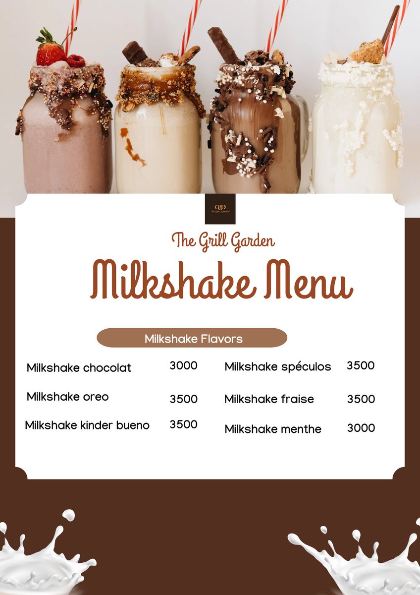 TheGrillGarden3's tweet photo. Venez vous rafraîchir avec nos milkshakes 😊😊 https://t.co/4NayOrv5Pi