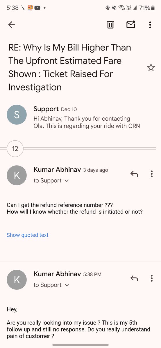 kumarabhinav22's tweet photo. @ola_supports @ola_supports could you please act now ? https://t.co/HHzYzjOntj