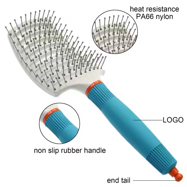 chao2018's tweet photo. Professional Plastic Heat Resistance Single Nylon Curved Design Plastic Hair Brush Vent Hair Brush https://t.co/y96p0Jbb3F