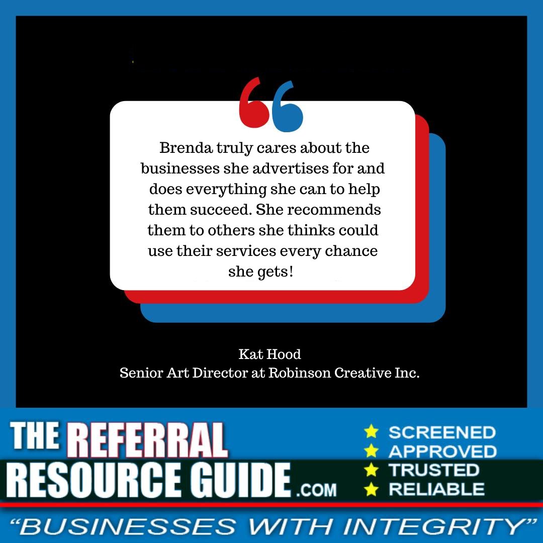 TRRGcom's tweet photo. We are so grateful for our advertisers who appreciate and value the effort we take during our screening process so we can present only those businesses with integrity to the community.
Thank you Kat for your support
#TheReferralResourceGuide #TestimonialThursday #Integrity https://t.co/Vkk9GKBMsp