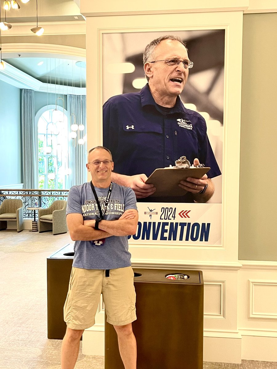 This was unexpected ha ha. At the USTFCCCA National Convention in Orlando. A great week networking with old friends and other XC/T&amp;F coaches.