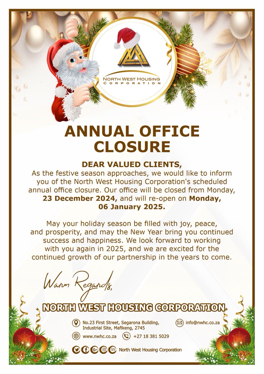 LegaelaBatho's tweet photo. Office Closure notice https://t.co/Y5ea64bJjE