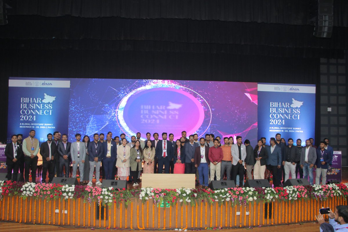 WithLoveBihar's tweet image. Day 1 wraps up #BiharBusinessConnect2024 . One on one meetings to continue. 
• 80 countries participated
• 350+ companies have putporth proposals
• 1 lakh + crore MoUs finalized 
Day 2 will se CEO Round table, CMs address, MoU signing ceremony