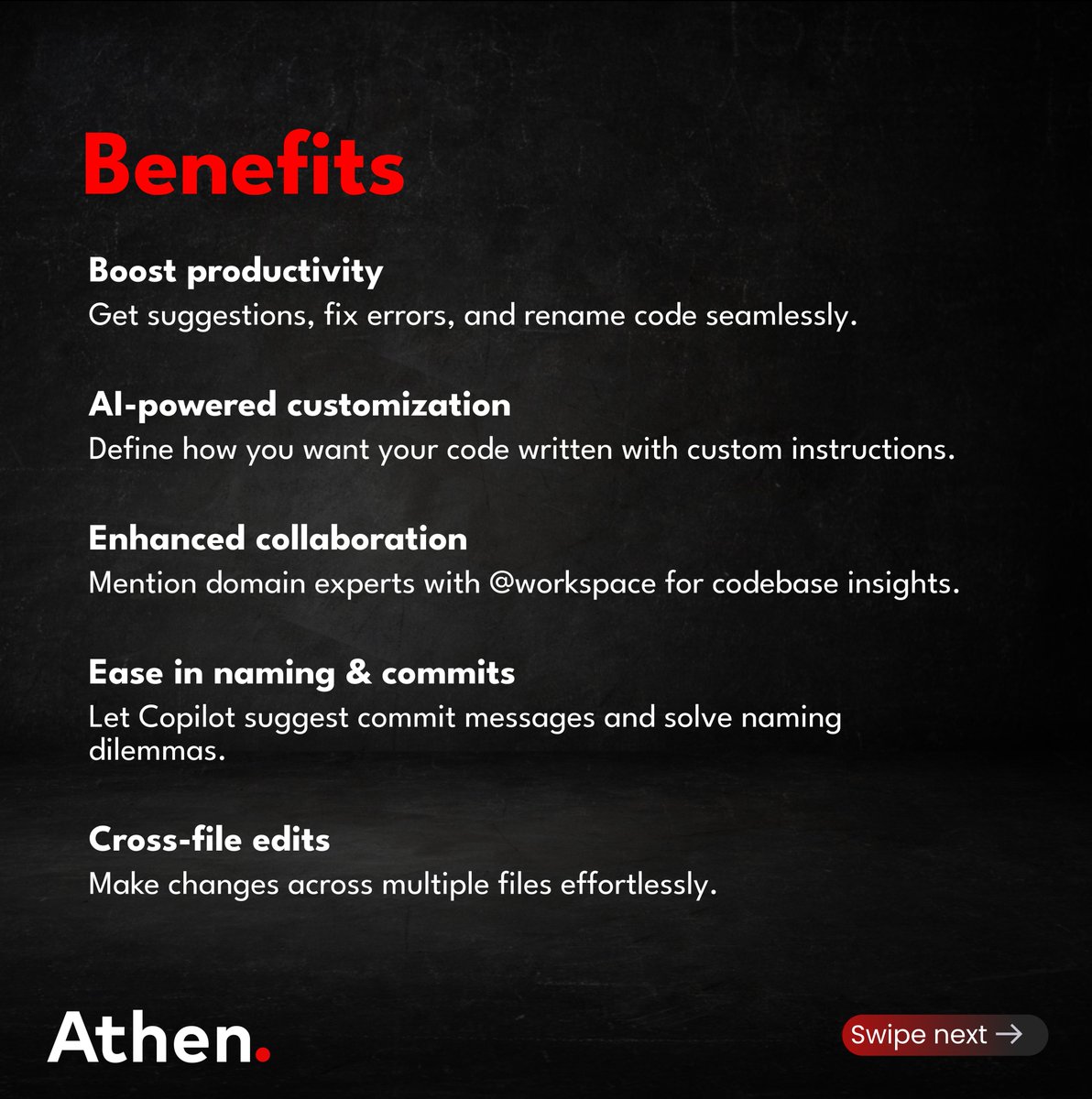 WeAreAthen's tweet image. GitHub Copilot Free is here for all VS Code users.
Get 2000 code completions, 50 chat requests, and advanced AI features like Copilot Edits, custom instructions, and more

#GitHubCopilot #FreeCodingTools #AIForDev #VSCode #athen #AthenTechBits