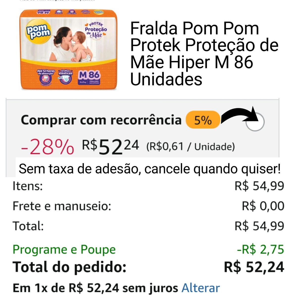 Promocaodehoje1's tweet image. 19/12/24 09:10
 𝐋𝐈𝐍𝐊
promocaodehoje.com.br/produto/p/tX3n…
.
Vendido  por AMAZON 
.
⚠️ 𝘼 𝗼𝗳𝗲𝗿𝘁𝗮 𝙥𝙤𝙙𝙚 𝙨𝙚𝙧 𝙖𝙡𝙩𝙚𝙧𝙖𝙙𝙖 𝙤𝙪 𝙚𝙣𝙘𝙚𝙧𝙧𝙖𝙙𝙖 𝗮 𝗾𝘂𝗮𝗹𝗾𝘂𝗲𝗿 ⏰️
.
#fraldapompom #protek #amazon  #promocaodehoje #menorpreco