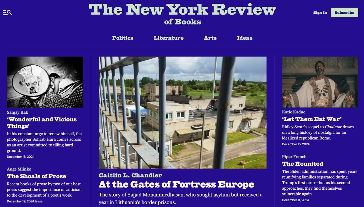 Sajjad’s story is now published in <a href="/nybooks/">The New York Review of Books</a> by <a href="/CaitLChandler/">Caitlin L Chandler</a> &amp; <a href="/pulitzercenter/">Pulitzer Center</a>. He came to Europe via Belarus but instead of accessing asylum he was locked up for a year in Lithuania. He filed a legal case <a href="/ECHR_CEDH/">ECHR CEDH</a> also w/ support from <a href="/EqualRightsBB/">Equal Rights Beyond Borders</a> 👉nybooks.com