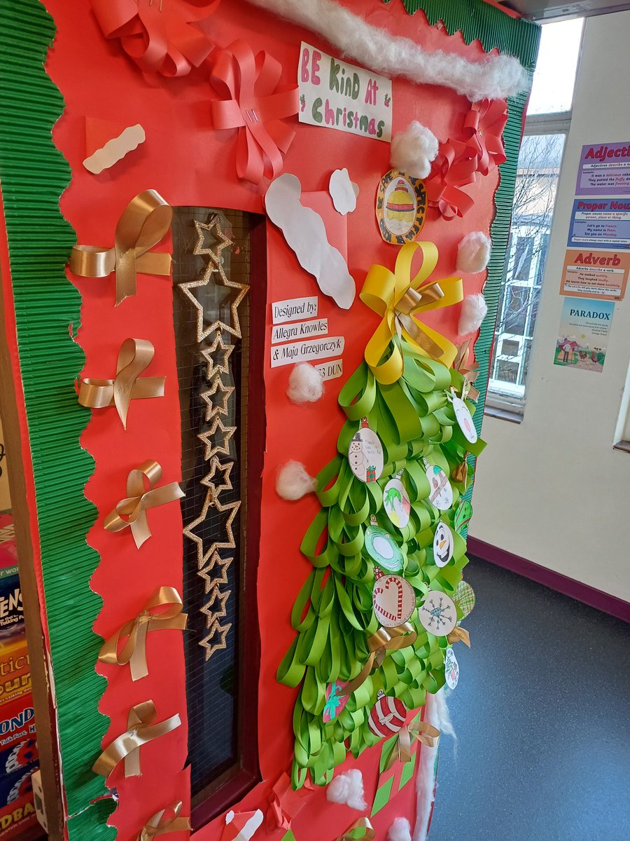 Two S3s were very passionate about making sure I had an entry into the Christmas door competition 🎄 🎁 #revisionbaubles #bekind #Christmas