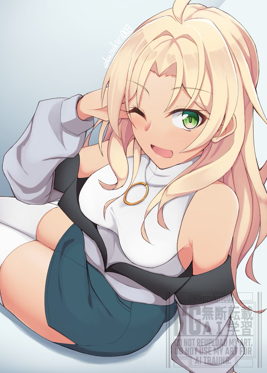「新うちのこ「シャーリィ」の設定画煉やリアがいる便利屋での先輩でからかい好き 」|葛切のイラスト