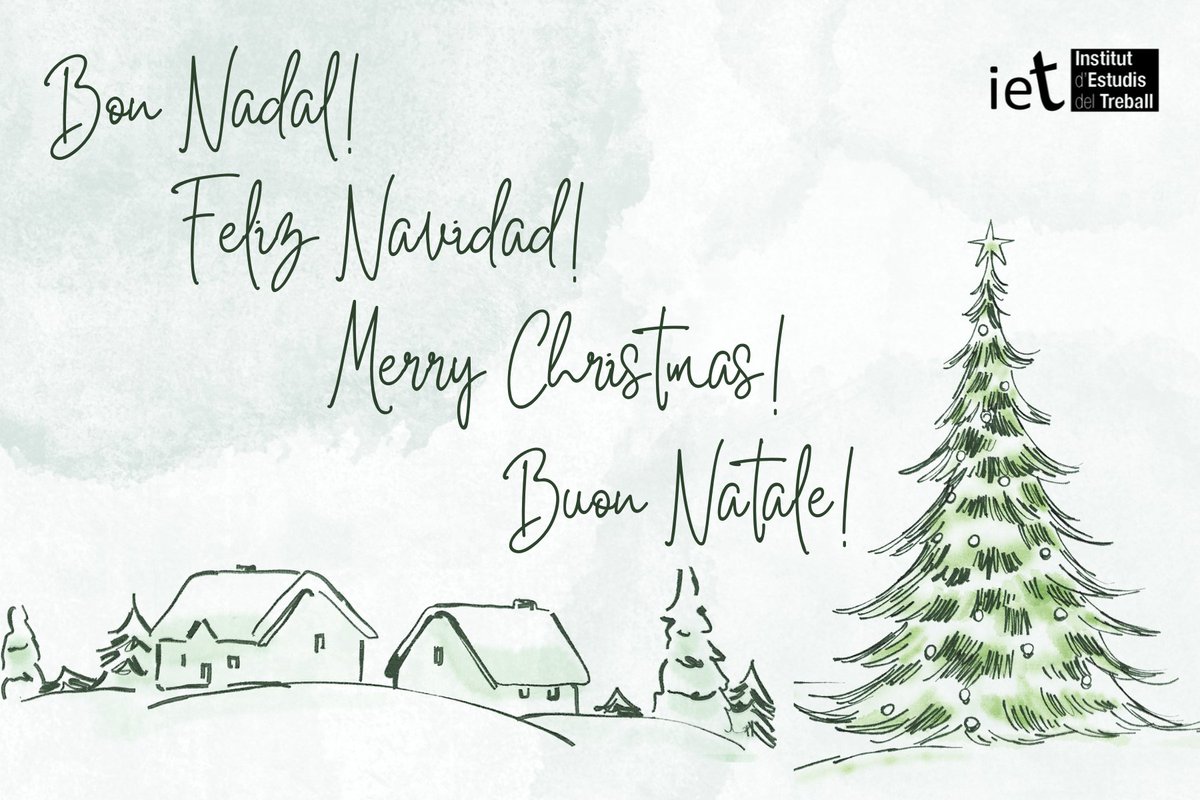 Des de l'Institut d'Estudis del Treball us desitgem unes bones festes! 🎄

Que aquest Nadal brilli amb moments especials i l'Any Nou porti nous èxits! 🌟