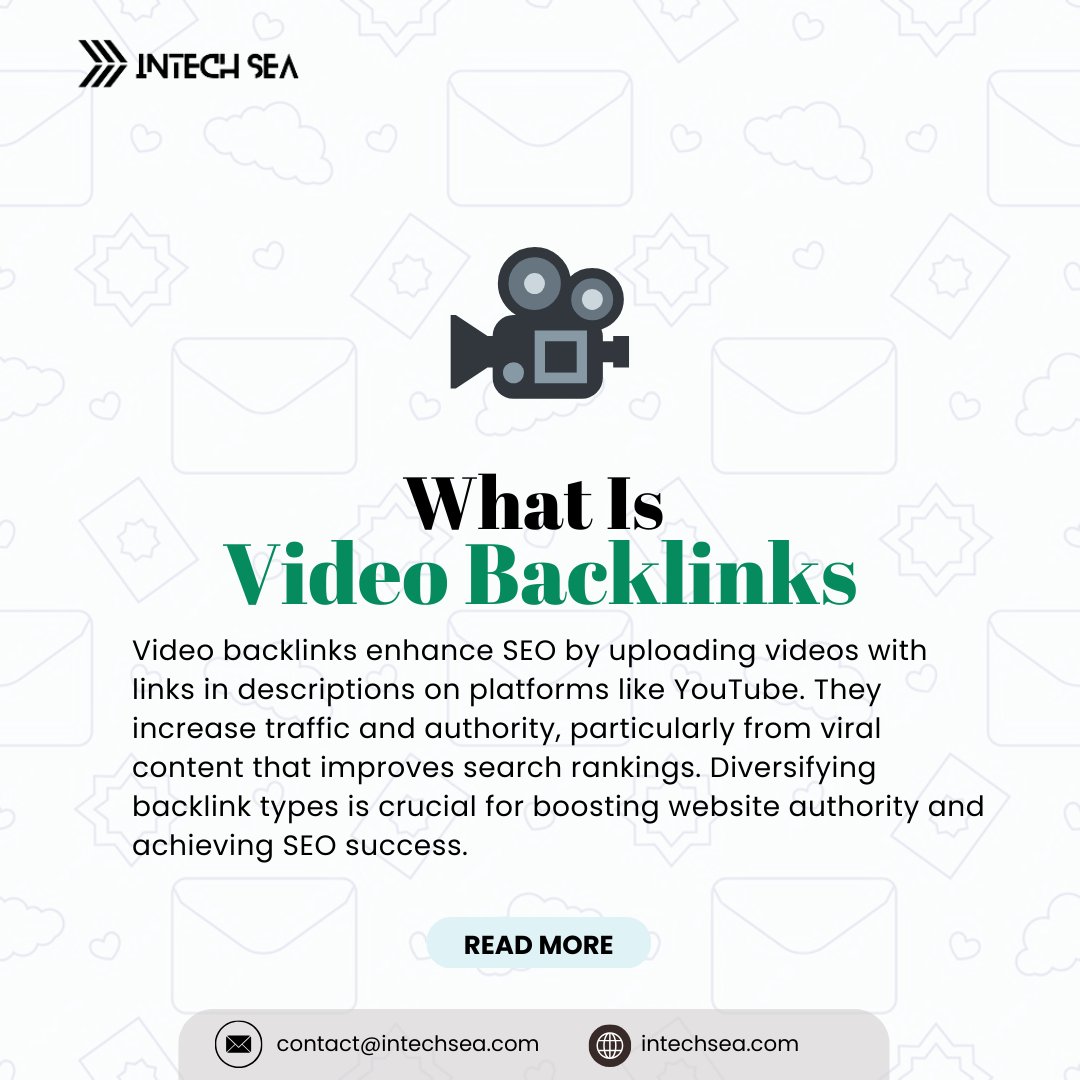 IntechSea's tweet photo. Video Backlinks

Video backlinks are generated when you upload videos to platforms like YouTube, Vimeo, or social media, including links to your website in the video description or within the video content itself.

#seo #marketing #video #backlink #tranding #youtube #trending https://t.co/ZIy0sm1ixj