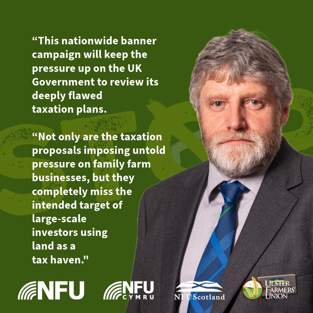NFU Scotland (@nfustweets) on Twitter photo On #StopTheFamilyFarmTax Big Banner Day, President
@martinkennedyvp is calling on Union members to support the campaign and maintain pressure on our politicians ⬇️
<a href="/NFUtweets/">National Farmers' Union</a> <a href="/NFUCymru/">NFU Cymru 🚜</a> <a href="/UFUHQ/">Ulster Farmers' Union</a> On #StopTheFamilyFarmTax Big Banner Day, President
@martinkennedyvp is calling on Union members to support the campaign and maintain pressure on our politicians ⬇️
<a href="/NFUtweets/">National Farmers' Union</a> <a href="/NFUCymru/">NFU Cymru 🚜</a> <a href="/UFUHQ/">Ulster Farmers' Union</a>