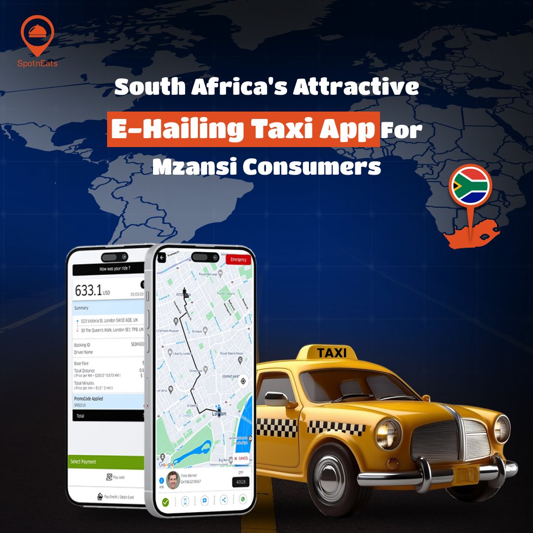 SpotnEatsoff's tweet image. #Uplogic Technologies has successfully launched an astonishing E-hailing taxi service in #SouthAfrica. The app consists of various exciting features and is the  most popular service among Mzansi consumers till date. 

#ridehailingapp #ridesharingapp #taxibookingapp