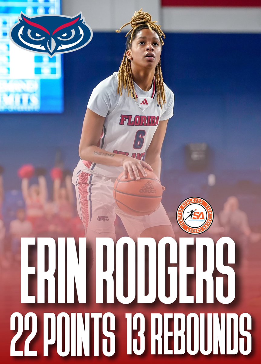 #Grayson HS (GA) alum &amp; #FAU #Owls true freshman F Erin Rodgers (@ErinRodgers23) finished with a double-double vs #GeorgiaSouthern

<a href="/coachsully10/">Jennifer Sullivan</a> | <a href="/FAUWBB_Hoops/">Florida Atlantic Women’s Basketball</a>