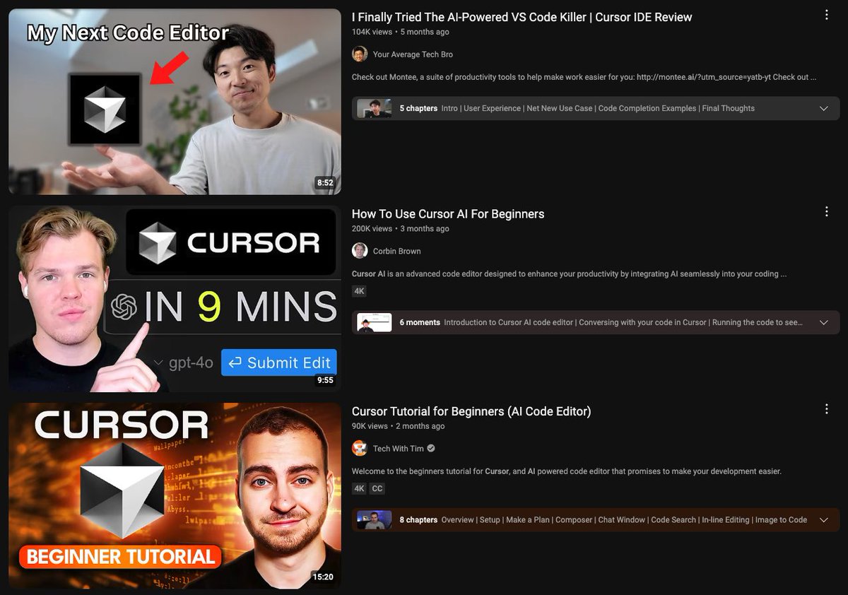 woraperth's tweet image. สิ่งหนึ่งที่จะเรียนภายในปีใหม่ 2025 คือ การใช้ AI ช่วยเขียนโค้ด
คุยกับเพื่อนมาเมื่อวาน น่าสนใจมากว่า
- เดี๋ยวนี้สามารถใช้ AI ทำแอพ ทำเว็บได้ง่ายมาก
- Editor ที่ช่วยในการใช้ AI ที่เก่งมาก ๆ ตอนนี้ คือ Cursor กับ Bolt
- คนที่รู้โค้ดนิดหน่อย / พอสมควร จะได้เปรียบมาก เพราะจะคุยกับ…