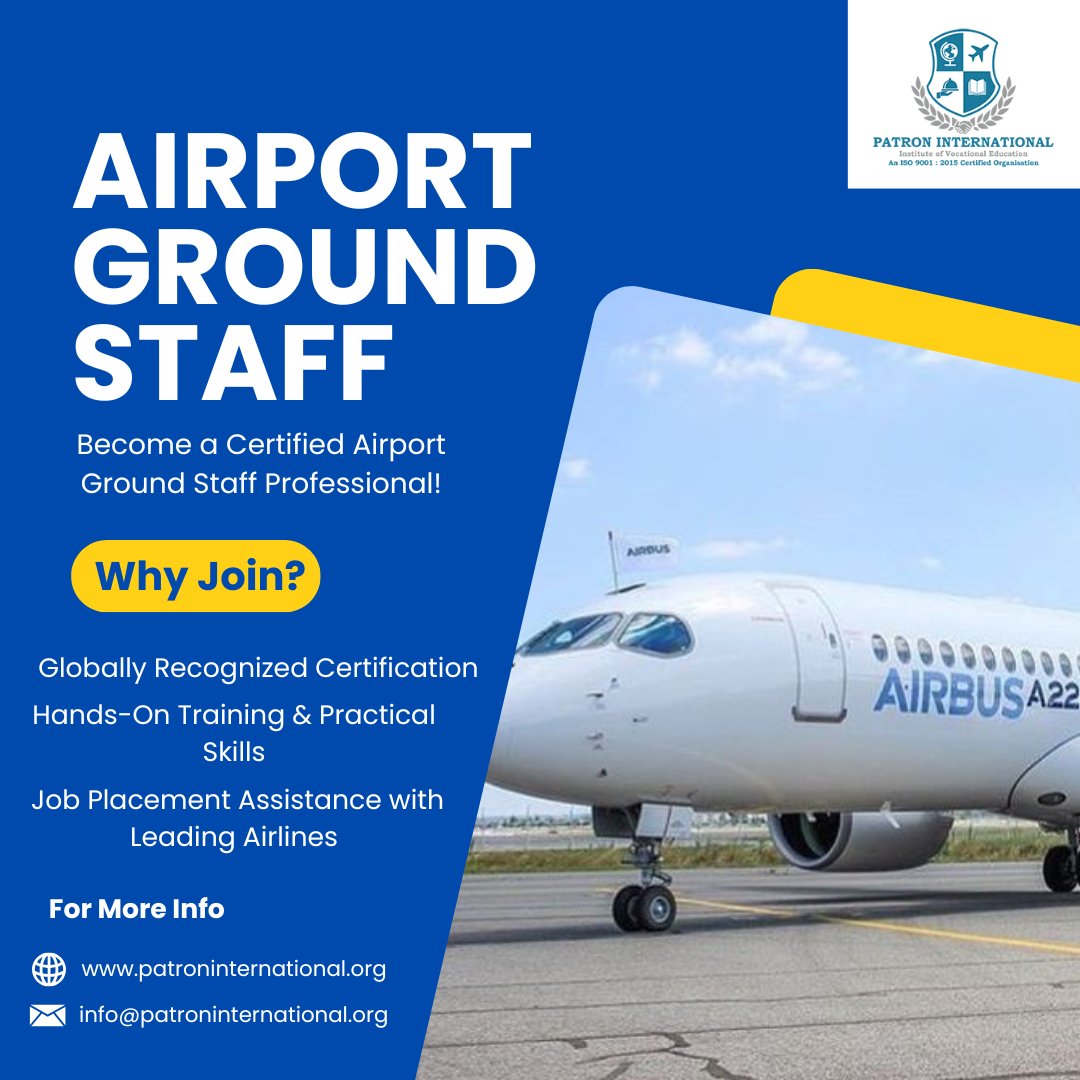 patroninternat's tweet photo. Step into the world of aviation with confidence! Master essential skills, gain practical experience, and open doors to exciting opportunities with leading airlines.

#AirportGroundStaff #AviationCareer #LearnAndEarn #AirlineJobs #AviationIndustry https://t.co/hCeLpievcd
