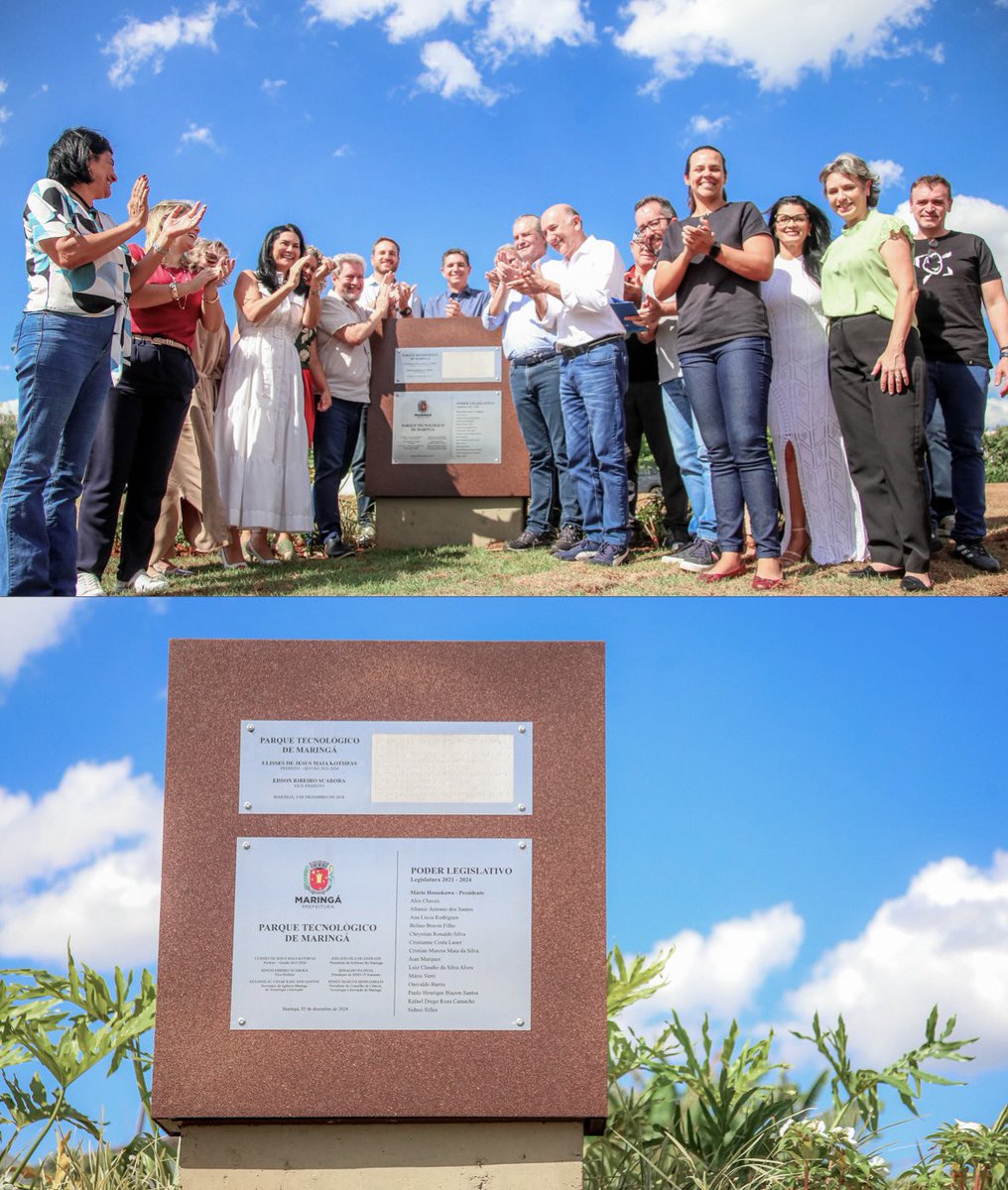 UlissesMaia's tweet photo. Um marco para a nossa cidade! 🎉 Inauguramos o Parque Tecnológico de Maringá, um espaço que vai impulsionar a nossa economia, gerar empregos e fortalecer a inovação! 🚀💼

Através da Agência Maringá de Tecnologia e Inovação (Amtech), garantimos toda a infraestrutura necessária para atrair empresas e criar novas oportunidades para nossa cidade. A primeira etapa conta com 12 lotes e muitos outros projetos virão! Vamos seguir avançando juntos rumo a um futuro mais próspero! 🌱💡