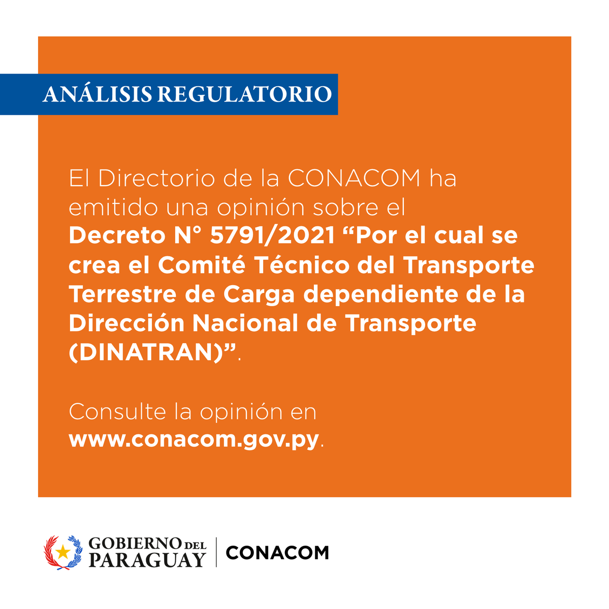 La CONACOM emitió una opinión sobre la regulación del flete de transporte terrestre de cargas

🔗 conacom.gov.py/la-conacom-emi…

#GobiernoDelParaguay