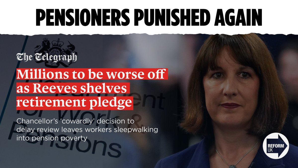 reformparty_uk's tweet photo. Labour have betrayed our pensioners time after time since entering office.

Instead of prioritising British pensioners, they’ve decided to send billions abroad in foreign aid.

Britain needs Reform. https://t.co/00ByCEp4jY