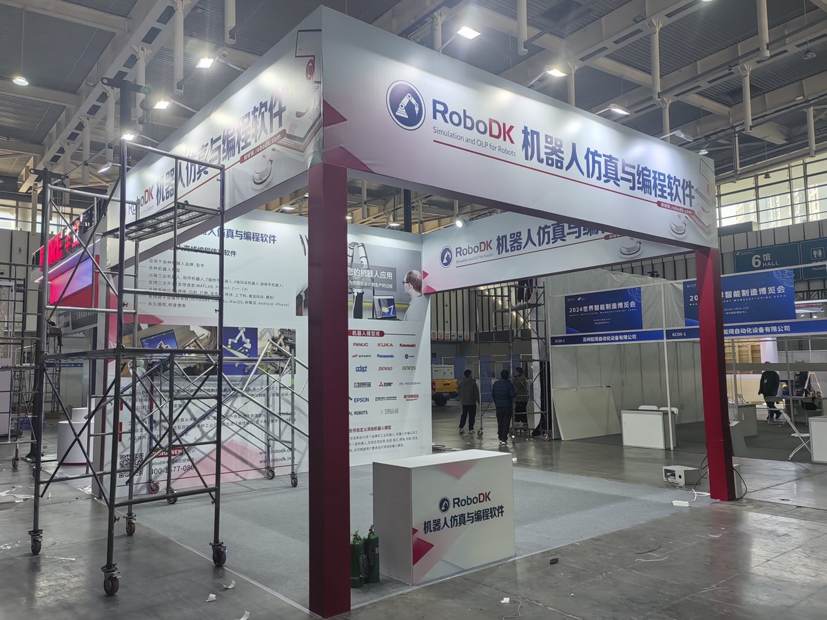 RoboDKinc's tweet image. Our distributor Wang-Wen Technology is busy getting ready to present at the World Intelligent Manufacturing Conference this weekend in Nanjing, China.
More info: wimc.org.cn
#RoboDK #KinovaRobotics #RobotProgramming #Automation #Robot #Manufacturing #Mfg