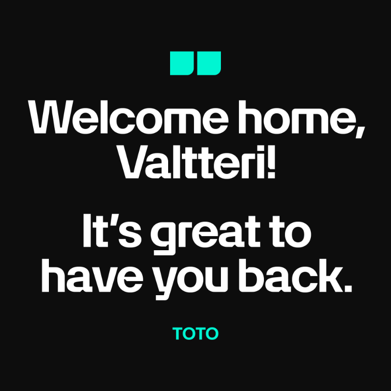 MercedesAMGF1's tweet photo. 💬 "His impact and contribution in the five years he was with us previously as our race driver was immense."

Excited to have you back with us, @ValtteriBottas 💙 Hear more from Toto on VB's return as Reserve Driver 👇
