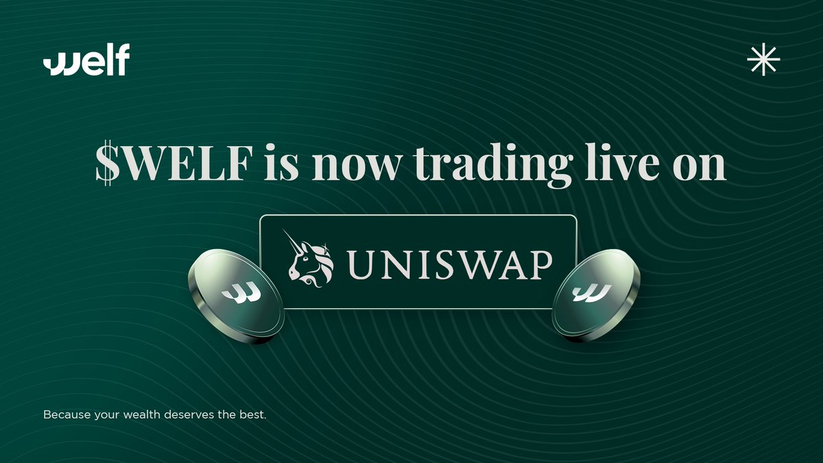 WelfFinance's tweet photo. We are now Live on Uniswap!

The wait is over— $WELF is now finally listed in a DEX! 🚀

Official contract address:
0x2a92525fDA8D3AB481f8E2a913B64B64bD1c9fdD

For those looking for CEX Trading, you may do so at MEXC: https://t.co/ljoPJ8TGyt

Trade safely and only use links shared via official WELF channels. Let’s go!