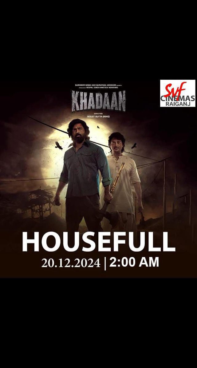 aniruddhatony's tweet photo. It’s historical 
First time in the history of Bengali cinema 2am show n it’s 
HOUSEFUL ! @idevadhikari  luchi , mangsho , kheerkadam  treat chai ! Jaldi ! https://t.co/g00lei4UZF