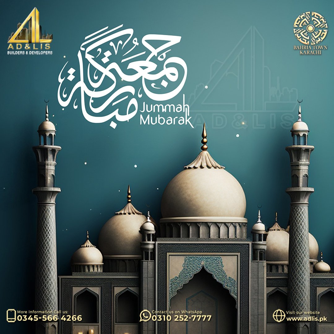 ADLISDevelopers's tweet photo. Jummah Mubarak! ✨ May this blessed day bring peace, joy, and countless blessings to you and your loved ones. 🌙🙏
#JumaMubarak #ADLIS #bahriatown #LISVillas #JummahMubarak https://t.co/vThGX7N9Wx