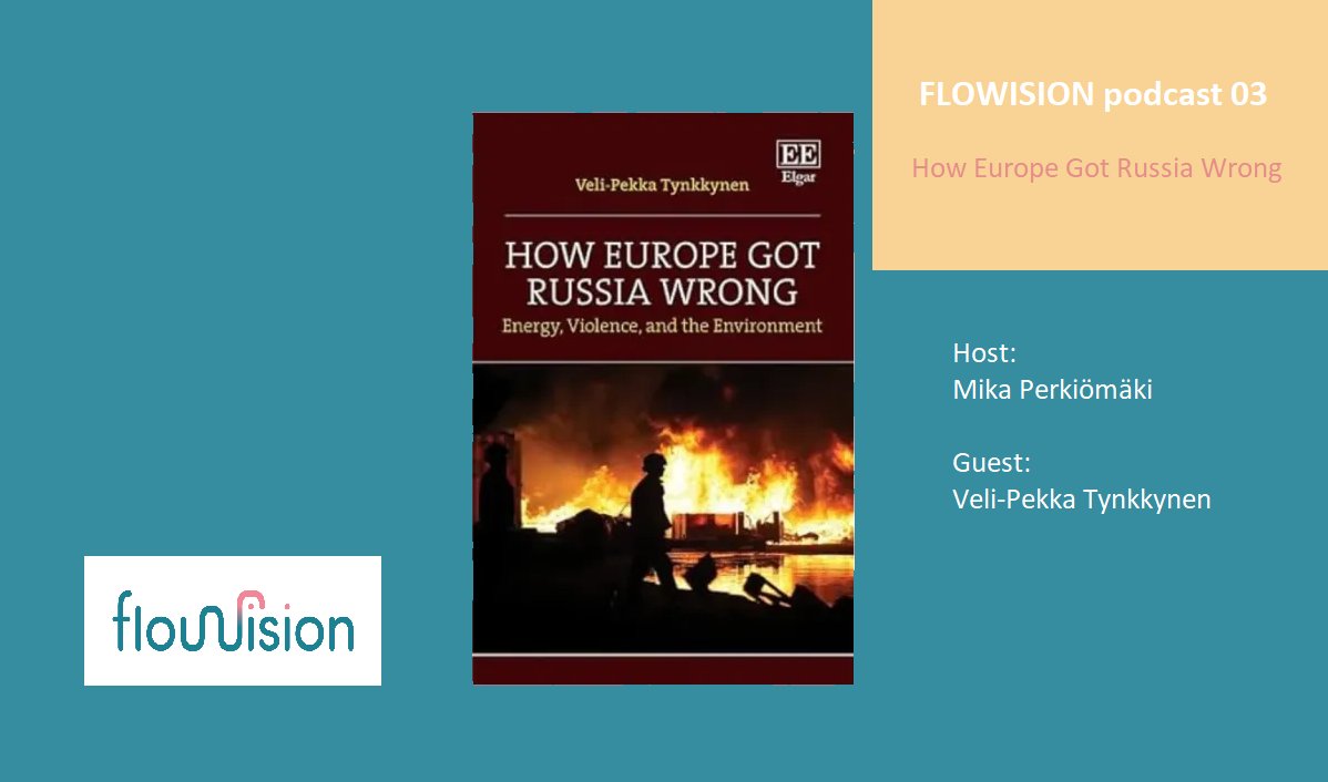 In the latest FLOWISION podcast @mikaperkiomaki interviews <a href="/VPTynkkynen/">Veli-Pekka Tynkkynen 🇫🇮 🇪🇺 🇺🇦</a> on his new book, "How Europe Got Russia Wrong: Energy, Violence, and the Environment"
flowision.fi/2024/12/19/flo…
<a href="/helsinkiuni/">University of Helsinki</a> <a href="/Aleksanteri_UH/">Aleksanteri Institute</a> <a href="/KoneenSaatio/">Koneen Säätiö</a>