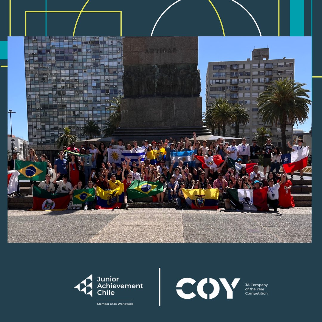 JA_Chile's tweet photo. Jóvenes de Illapel brillan en Montevideo 🌟
El equipo "FIJA" representó a Chile en la competencia internacional COY 2024 de Junior Achievement.
Oratoria, Creatividad, Resiliencia, Trabajo en equipo
¡nuestros jóvenes regresan más fuertes y listos para liderar! https://t.co/lp8WqNWLEt