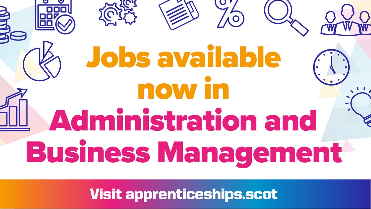 There are a range of exciting Business Management apprenticeship vacancies currently available on apprenticeships.scot! 💻

Search and apply for a vacancy today ➡ apprenticeships.scot/find-a-vacancy…