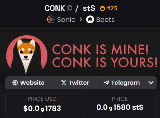 ShibaPoCONK's tweet photo. Sonic's journey has just begun! Who's joinin'?

$CONK $stS $S https://t.co/HQtSn3Xly5