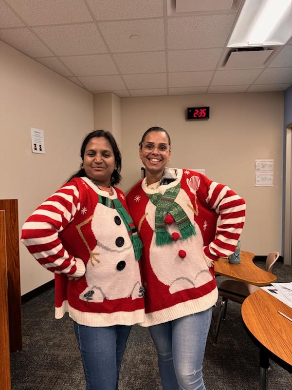 #OLEUglySweater24 Twining with my sweet friend <a href="/penate_evelin/">Evelin Penate</a> for Ugly Sweater Contest... <a href="/OLE_Leopards/">Leonard Elementary</a>
